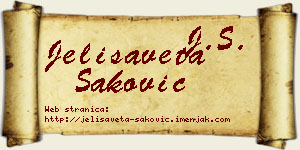 Jelisaveta Saković vizit kartica